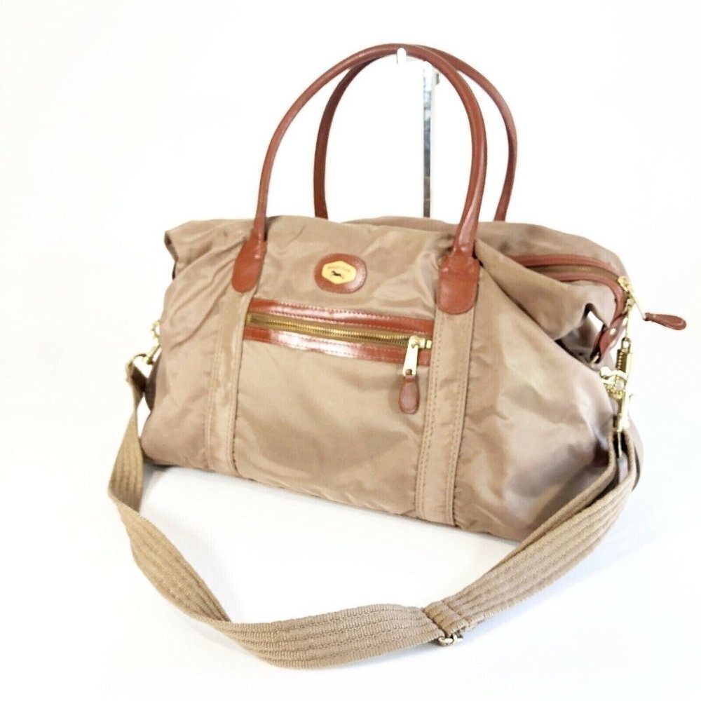 Jockey Club Crossbody Travel Shoulder Bag Women L Brown Pockets Adjustable Strap